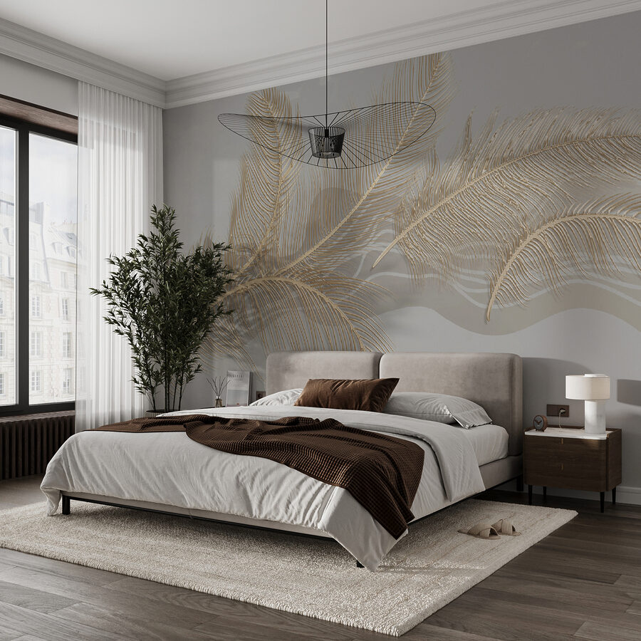 Elegante Metallic-Feder-Illustration