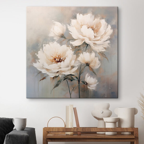 Malerei von weißen Blumen Malerei von weißen Blumen