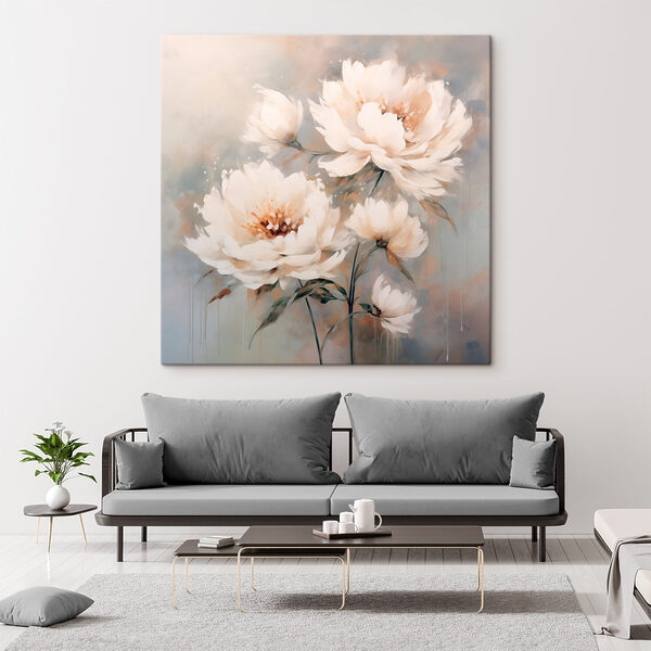 Malerei von weißen Blumen Malerei von weißen Blumen