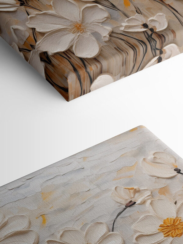 Painting of white flowers Painting of white flowers