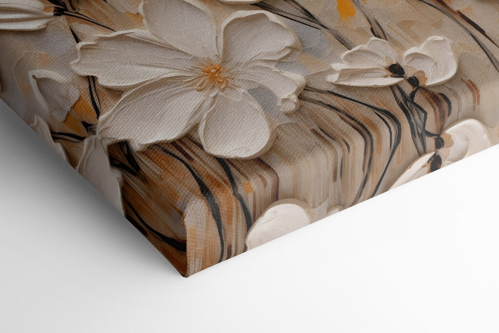 Painting of white flowers Painting of white flowers