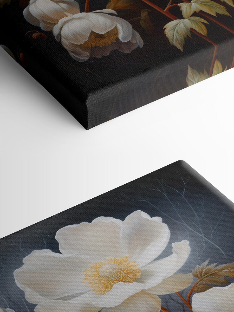 Malerei von weißen Blumen