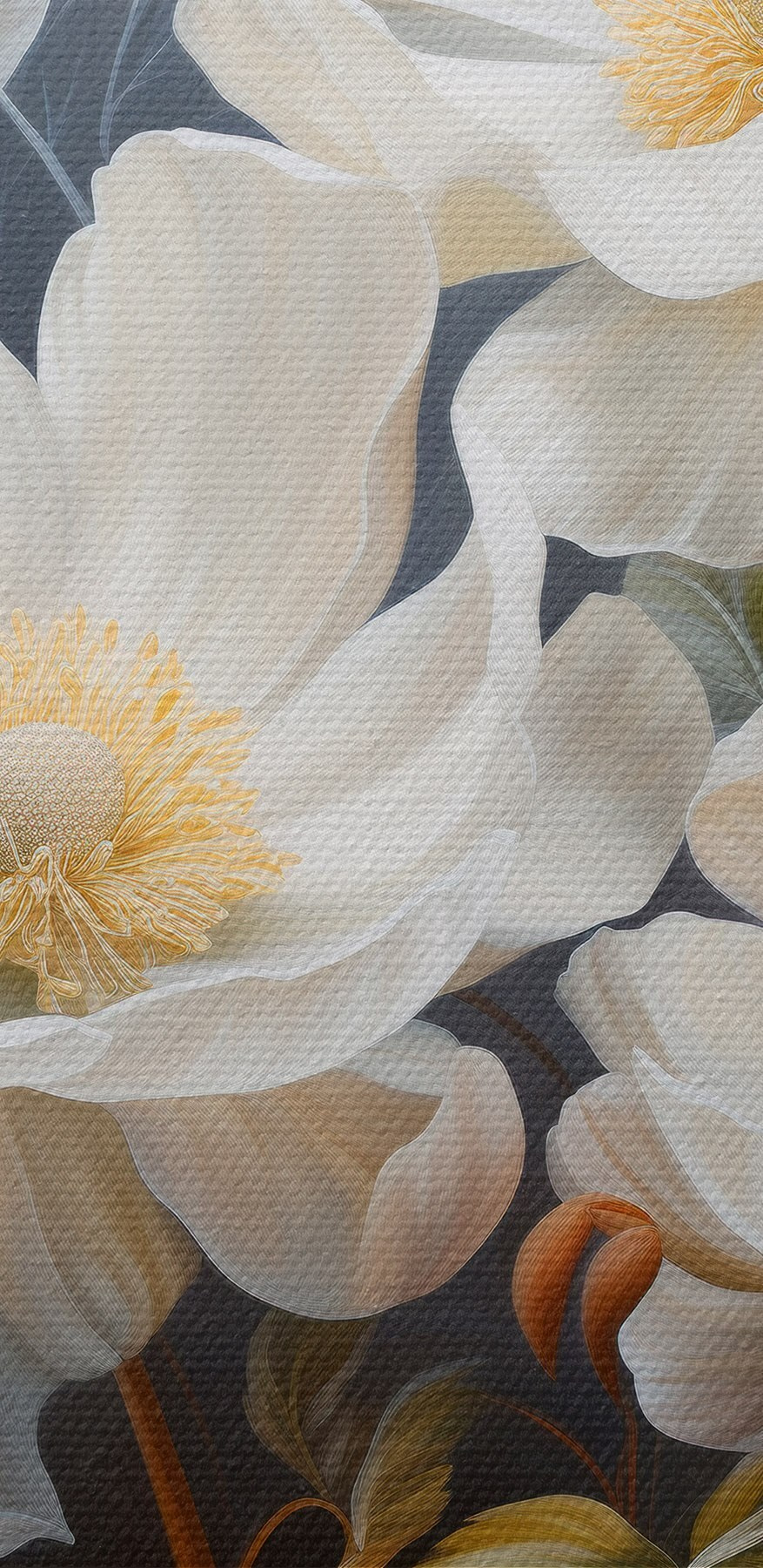 Malerei von weißen Blumen