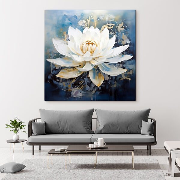 Gemälde einer weißen Blume Gemälde einer weißen Blume