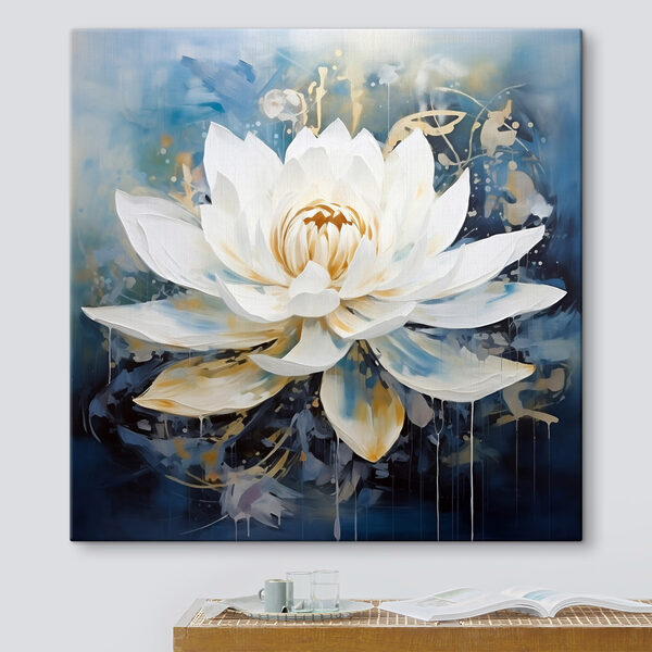 Gemälde einer weißen Blume Gemälde einer weißen Blume