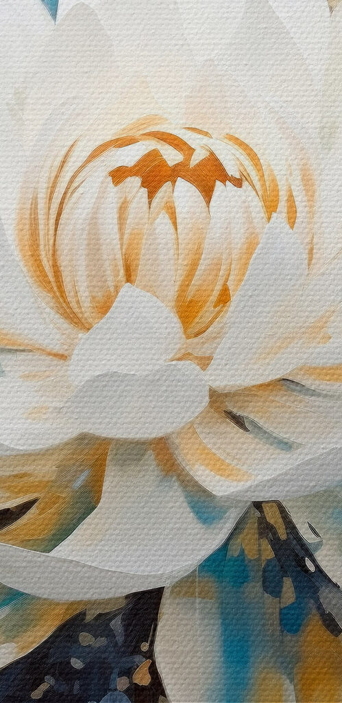Painting of a white flower