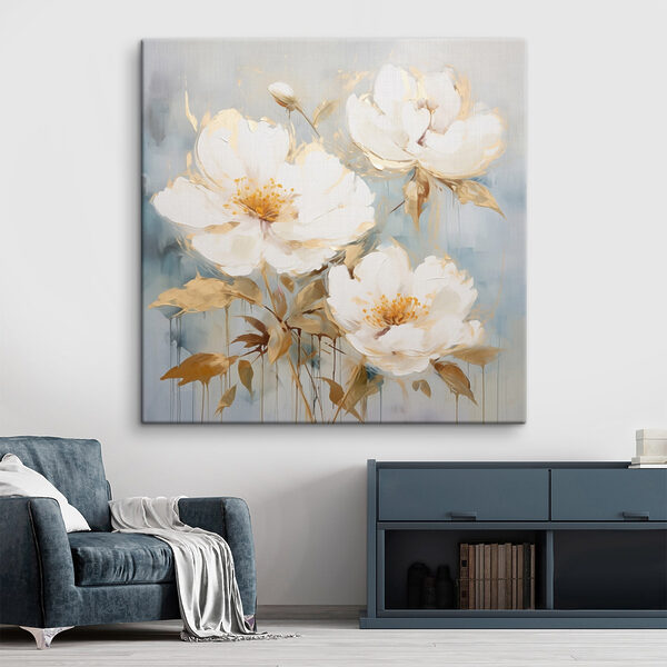 Wandbilder Malerei von weißen Blumen (Artikelnummer: s44047) Wandbilder Wandbilder Malerei von weißen Blumen (Artikelnummer: s44047)