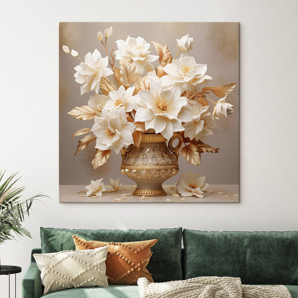 Vase mit weißen Blumen Vase mit weißen Blumen