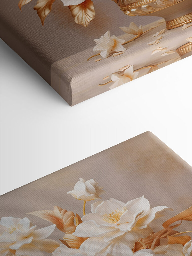 Vase with white flowers