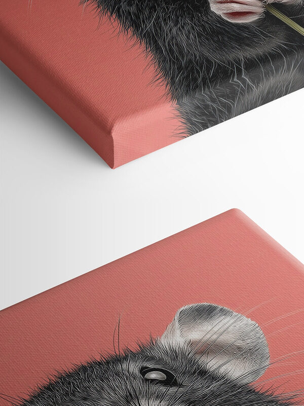 Mouse holding a flower