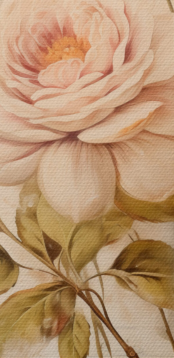 Gemälde von Blumen auf einem Notenblatt Gemälde von Blumen auf einem Notenblatt