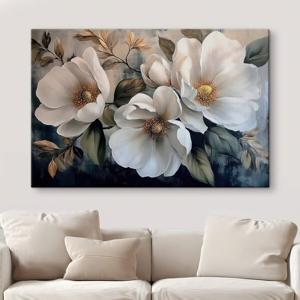Painting of white flowers