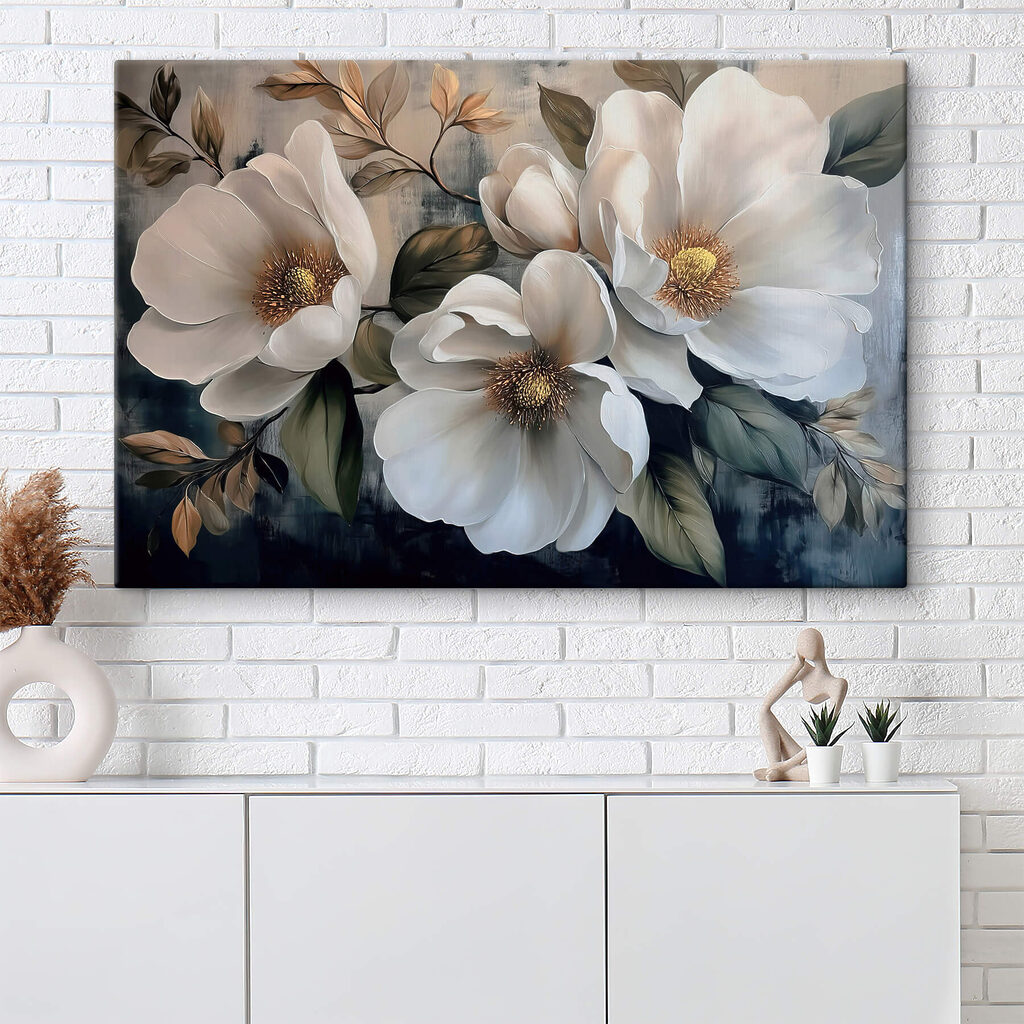 Painting of white flowers