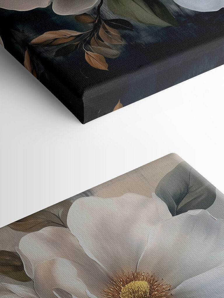 Painting of white flowers