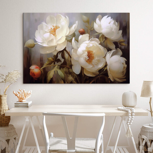 Malerei von weißen Blumen Malerei von weißen Blumen