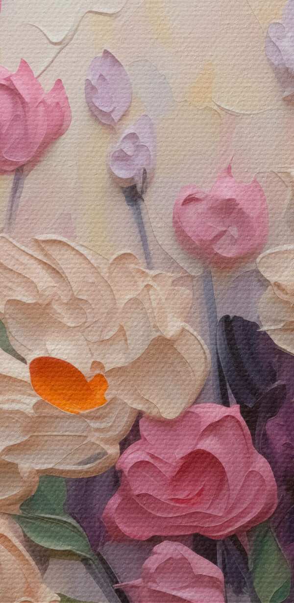 Painting of flowers and leaves