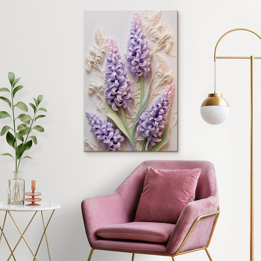 Gruppe violetter Blumen Gruppe violetter Blumen