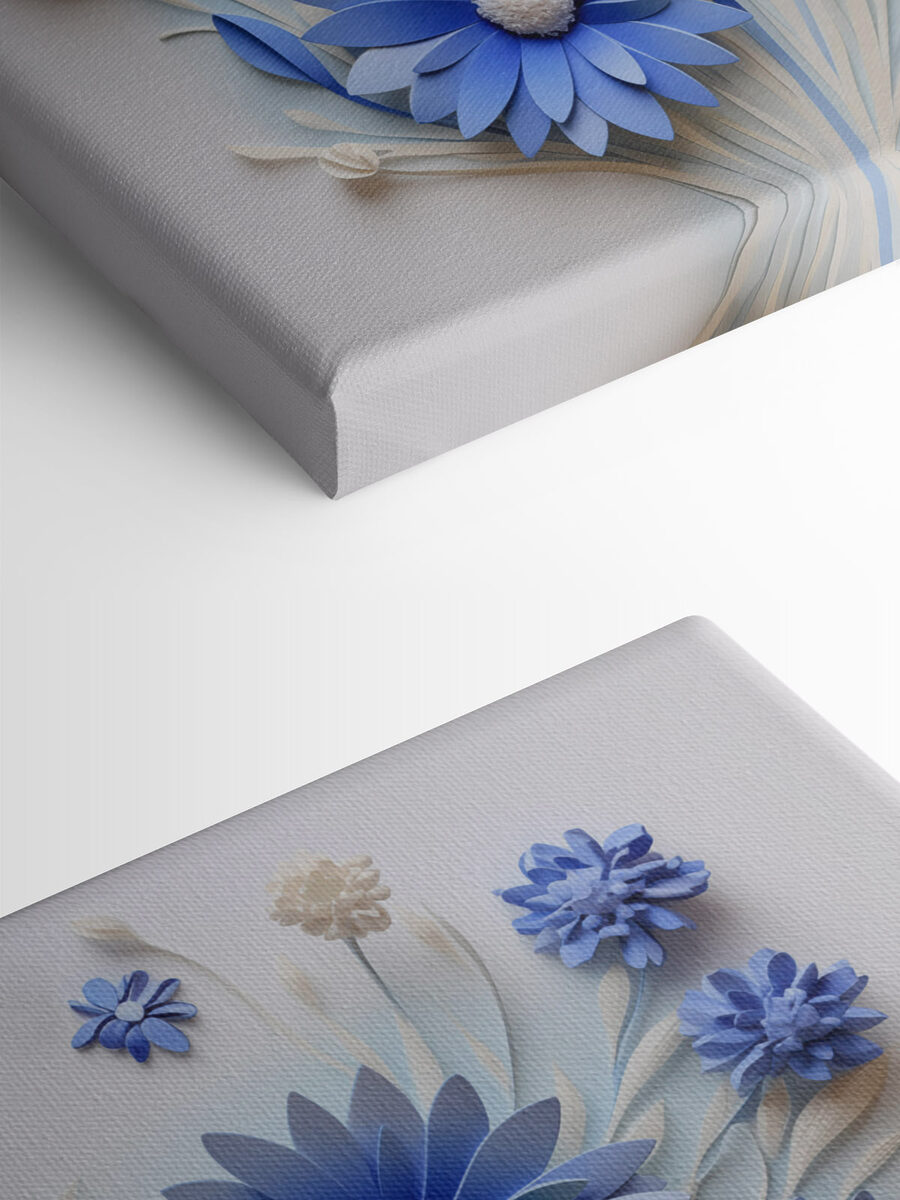 Blaue und weiße Papierblumen Blaue und weiße Papierblumen