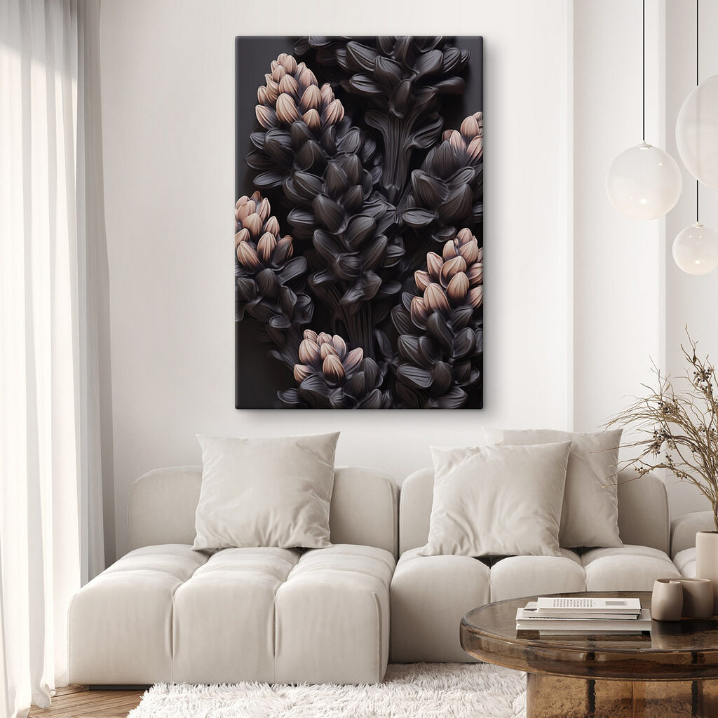 Blooming beauty against a dark backdrop