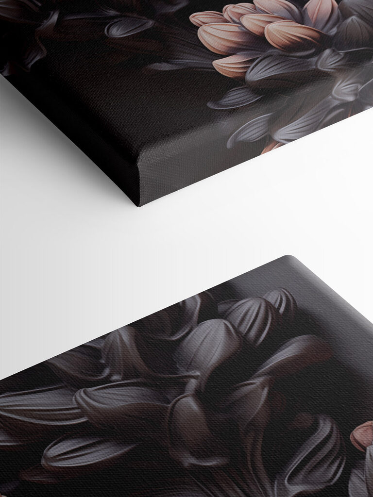 Blooming beauty against a dark backdrop