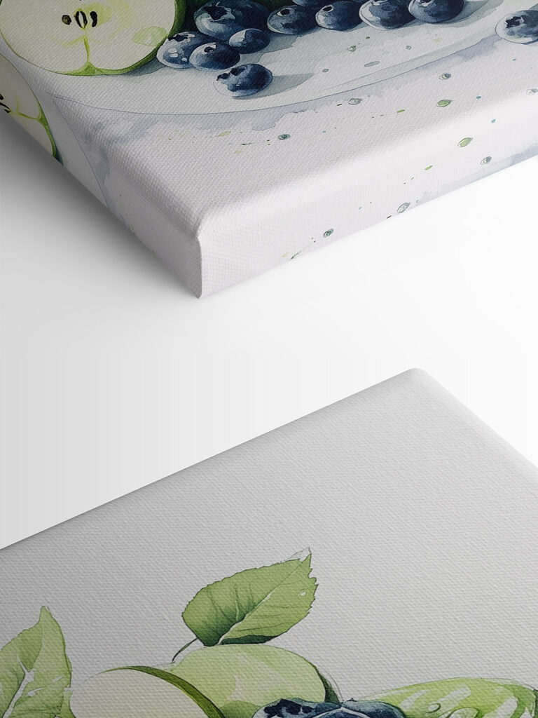 Cake with green icing and apples