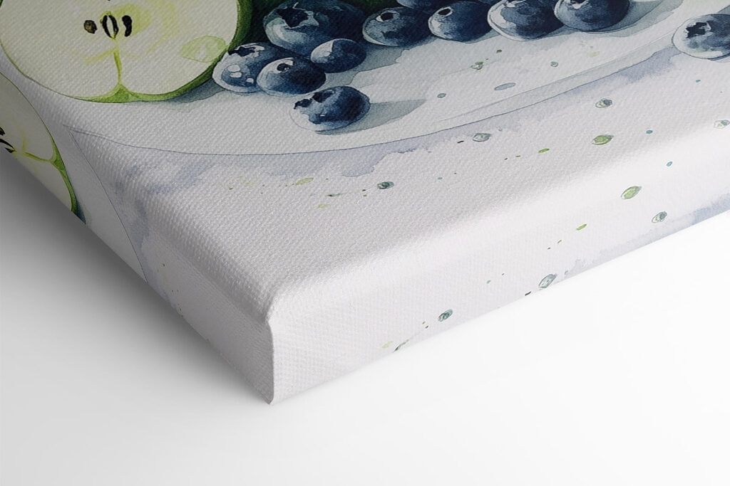 Cake with green icing and apples