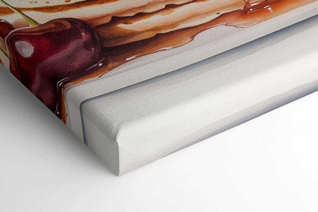 Stack of pancakes with cherries on top