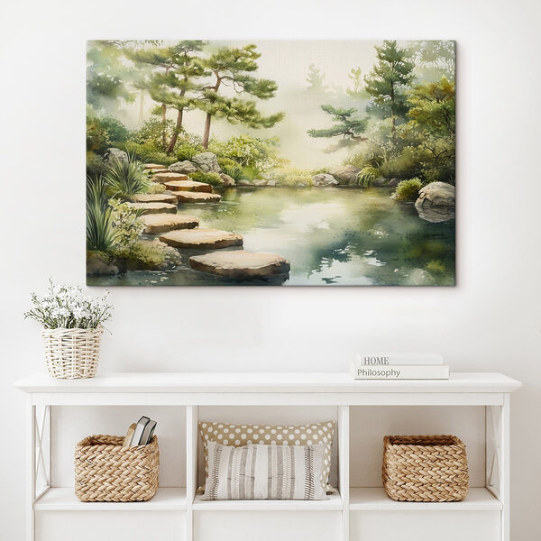 Water with a pond and a path leading to it