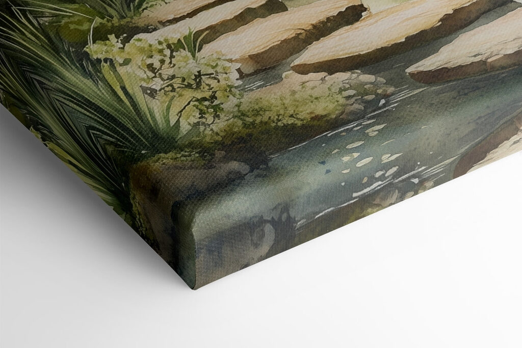 Water with a pond and a path leading to it