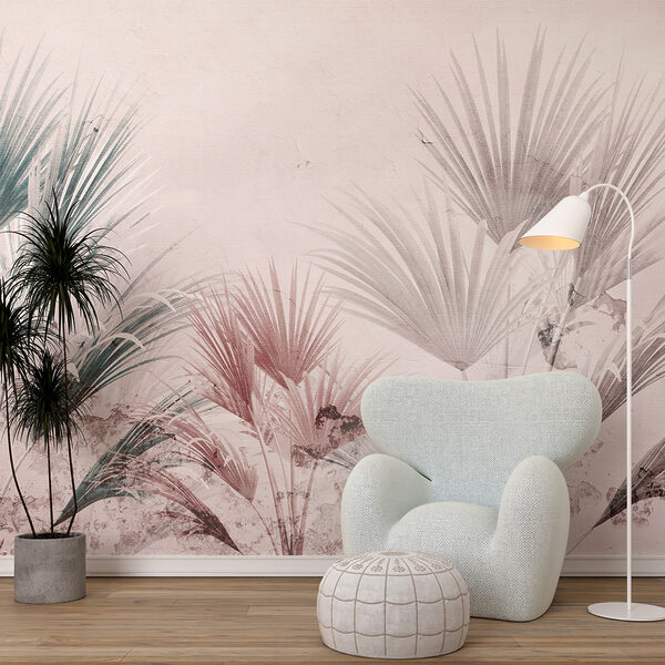 Elegante Palmenblätter auf einem weichen Hintergrund. Elegante Palmenblätter auf einem weichen Hintergrund.