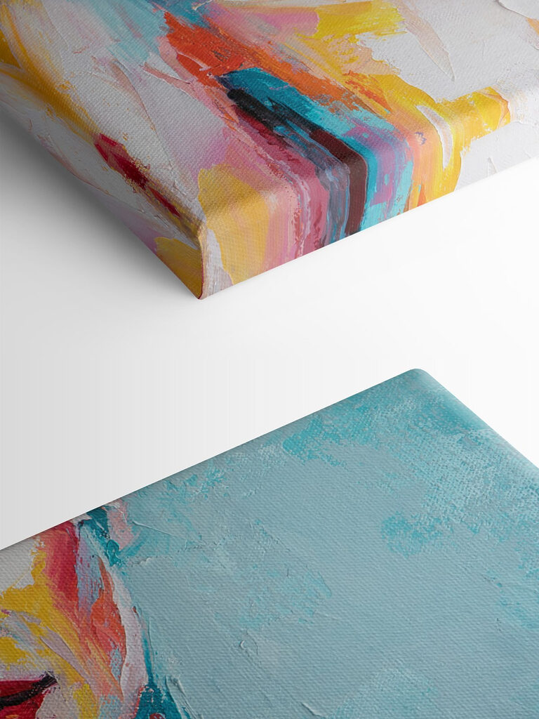 Painting of a woman with her hand on her shoulder Painting of a woman with her hand on her shoulder