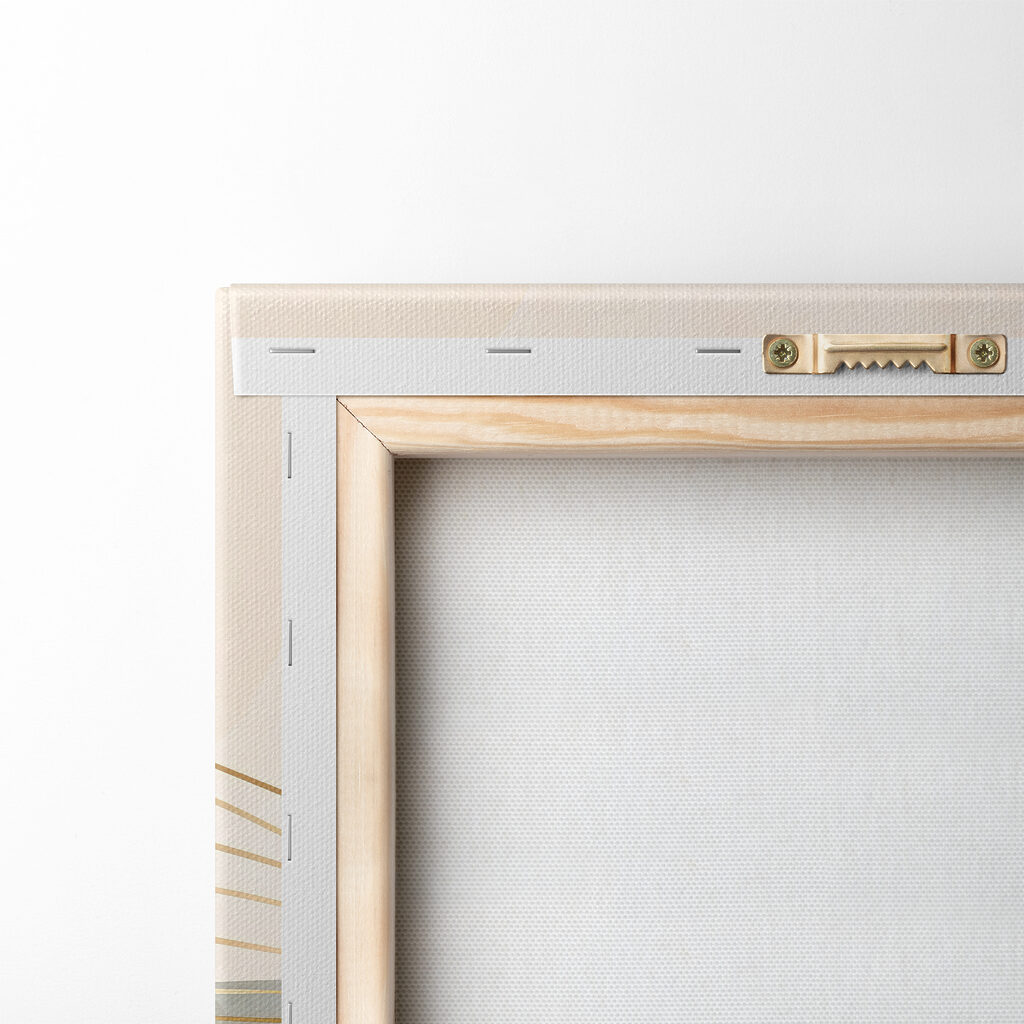 A pink and grey waves with a red sun