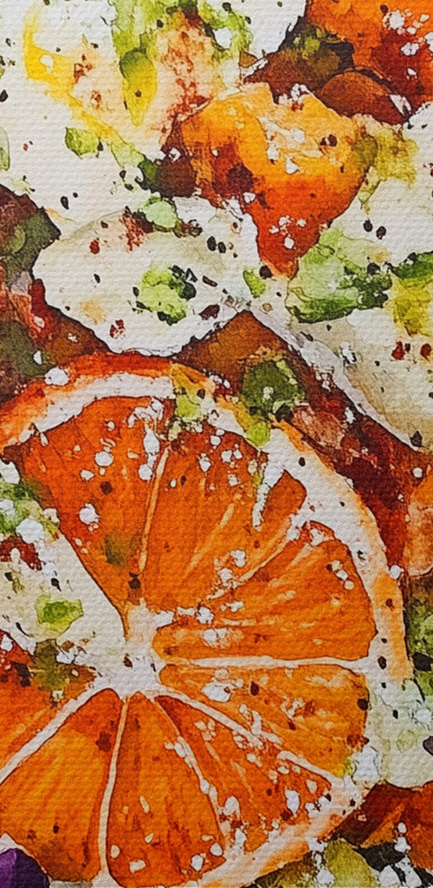 Essensteller mit Orangen und Avocado