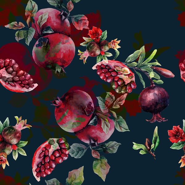 Muster aus Granatäpfeln und Blumen t00014p 600x600 - Muster aus Granatäpfeln und Blumen - tegory