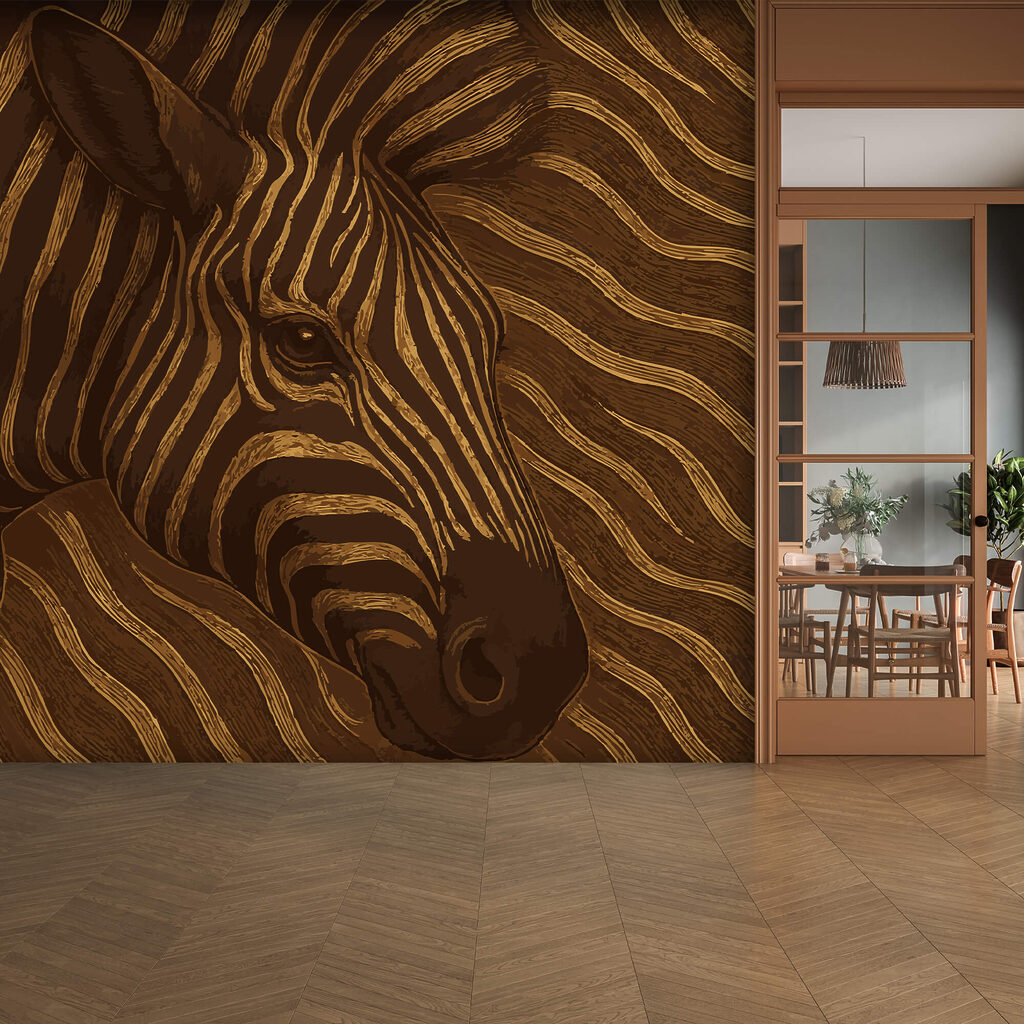 Zebra in abstrakten Farbwirbeln Zebra in abstrakten Farbwirbeln