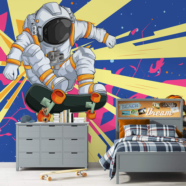 Ein Astronaut auf einem Skateboard Ein Astronaut auf einem Skateboard