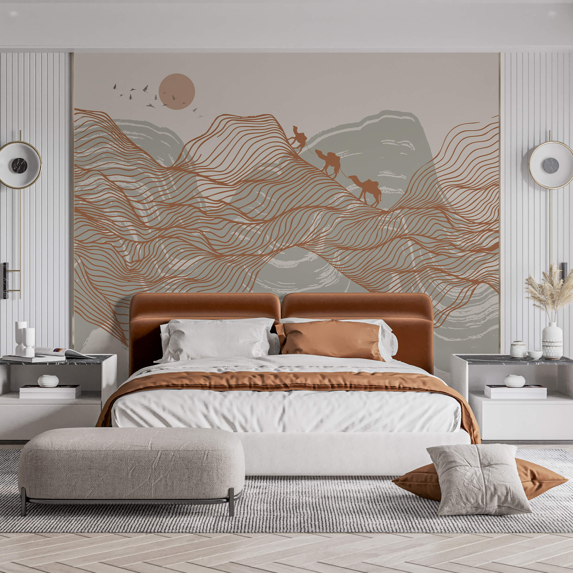 Zeichnung einer Wüstenlandschaft