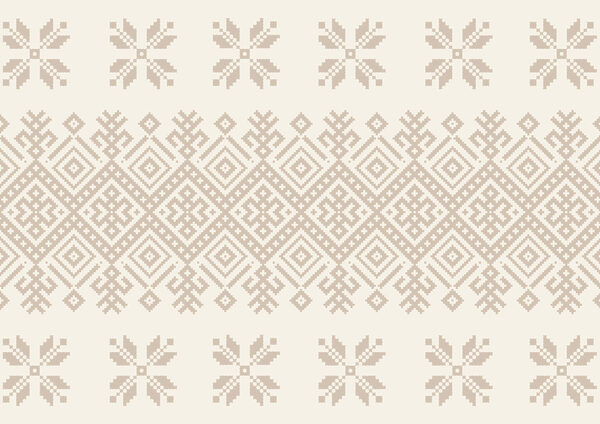 Muster aus geometrischen Formen und Blumen Muster aus geometrischen Formen und Blumen