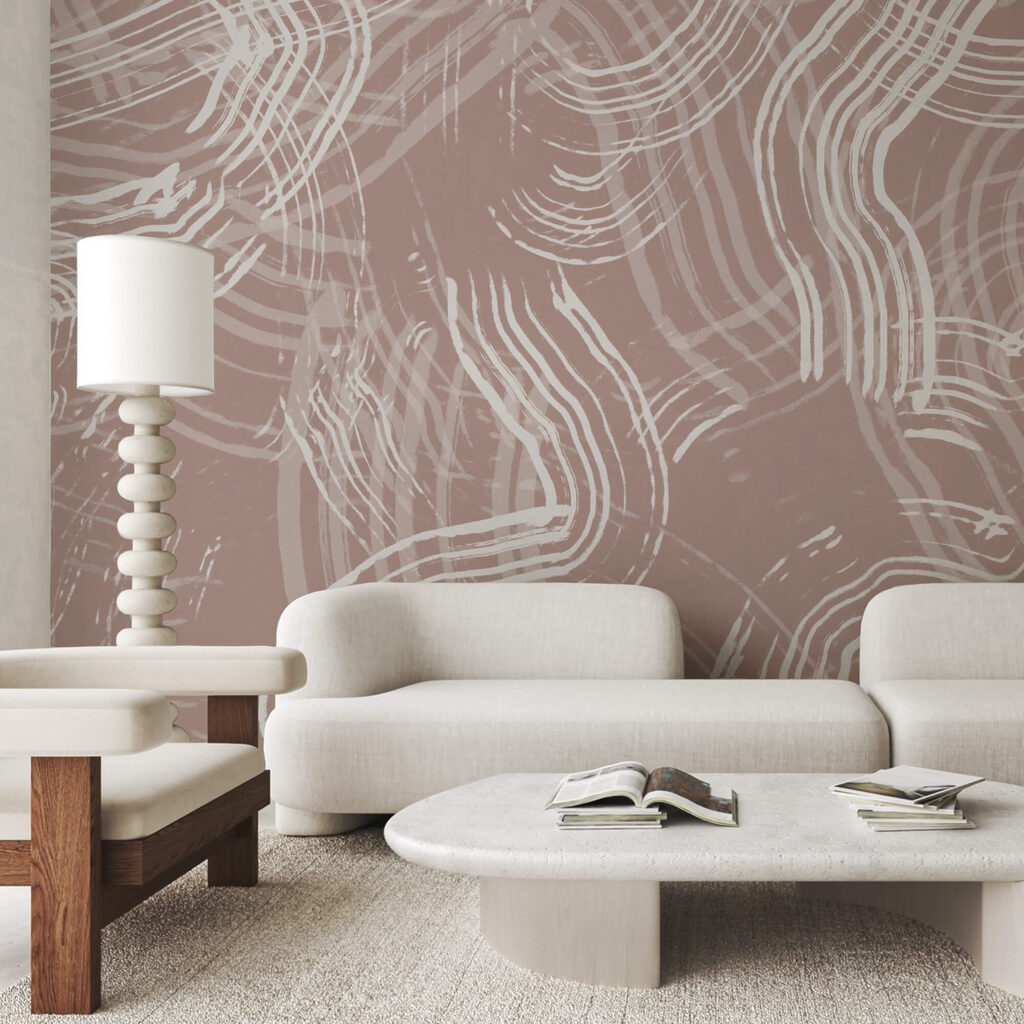 Weiße Linien auf rosa Hintergrund