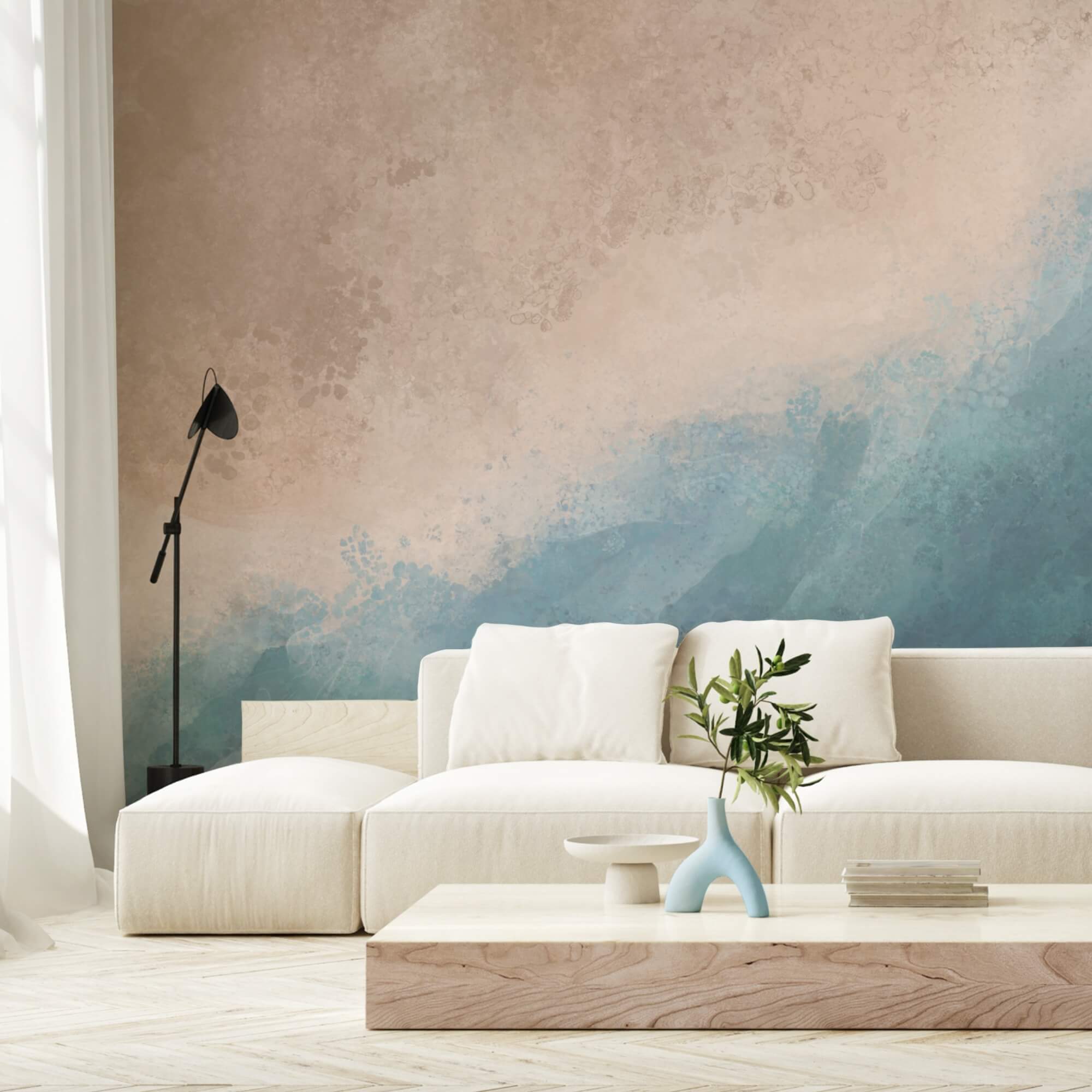 Blaues und weißes Wasser