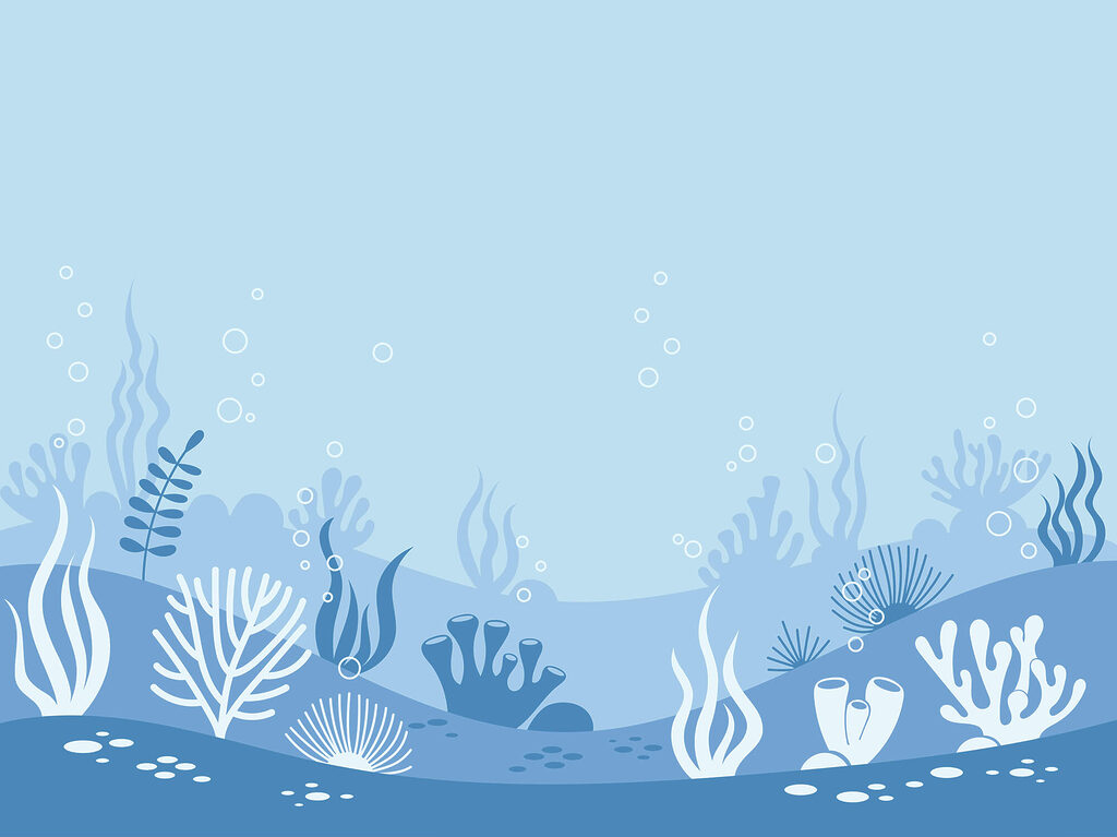 Blaue und weiße Unterwasserszene Blaue und weiße Unterwasserszene