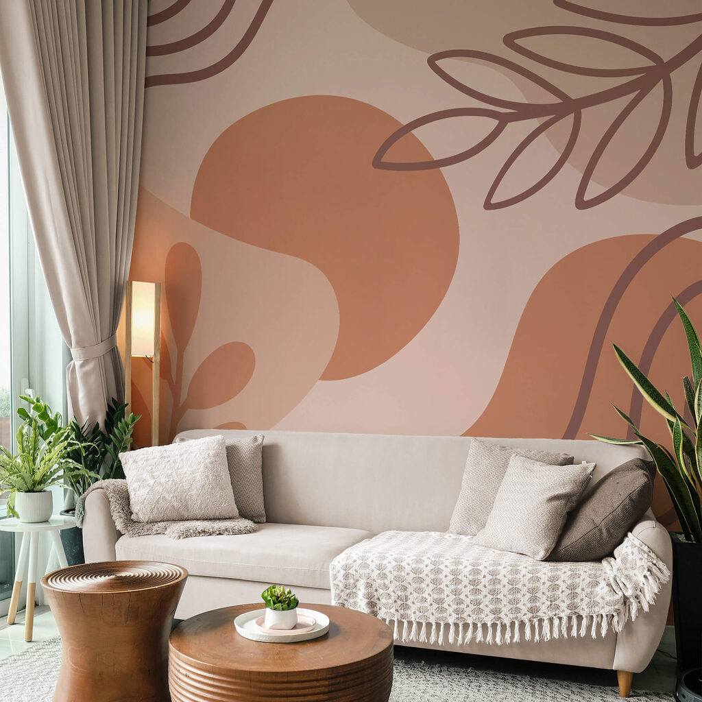 Abstrakte Formen in Erdtönen