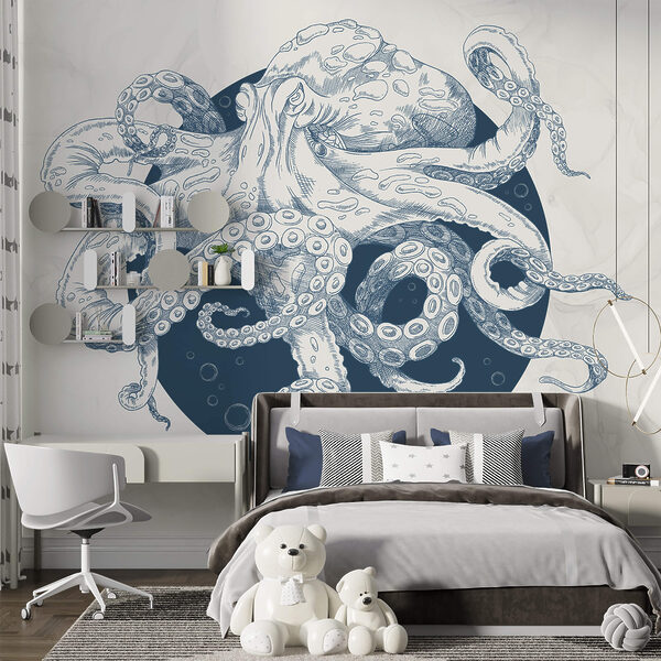 Zeichnung eines Oktopus Zeichnung eines Oktopus