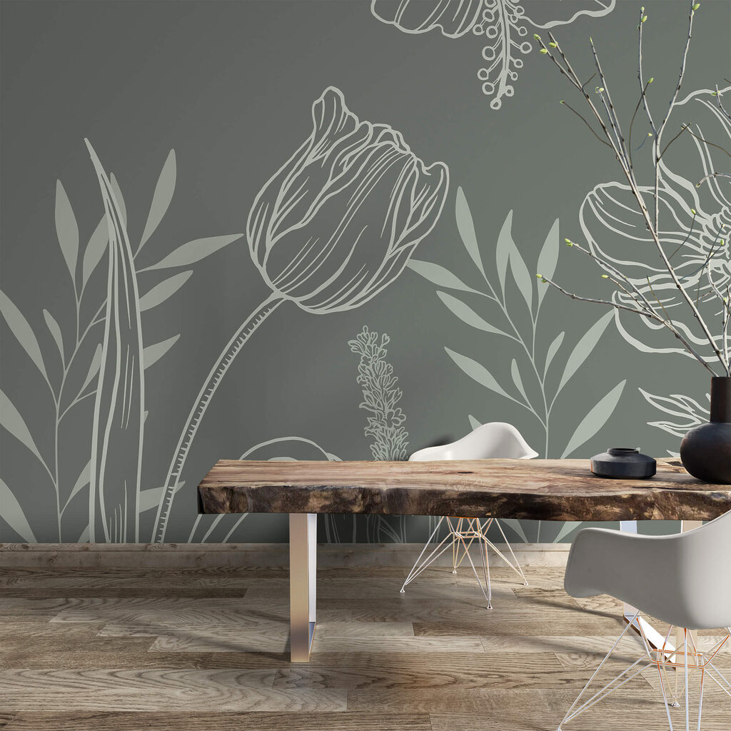 Zarte Blüten auf einem gedämpften Hintergrund