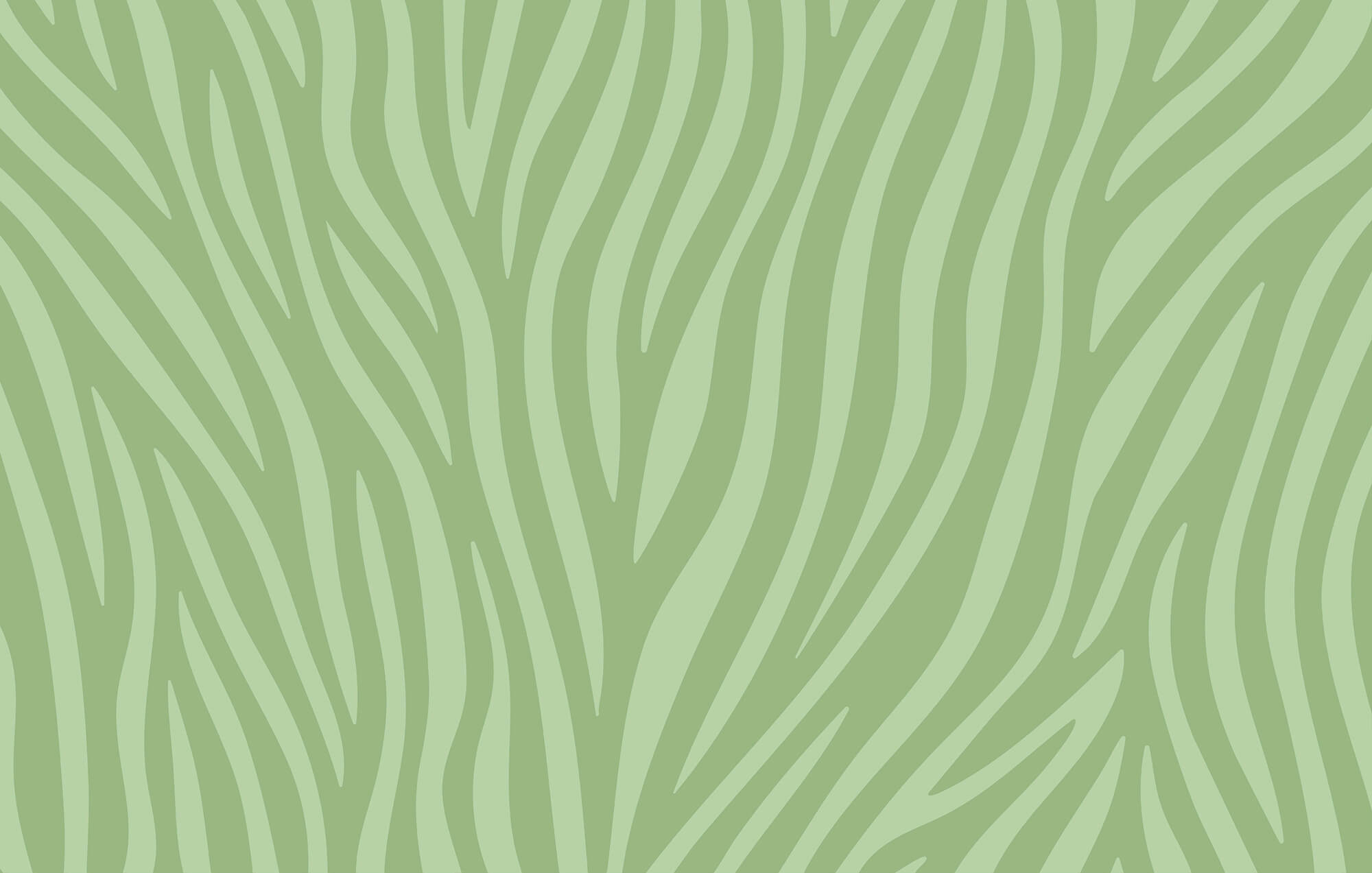 Green and white zebra print