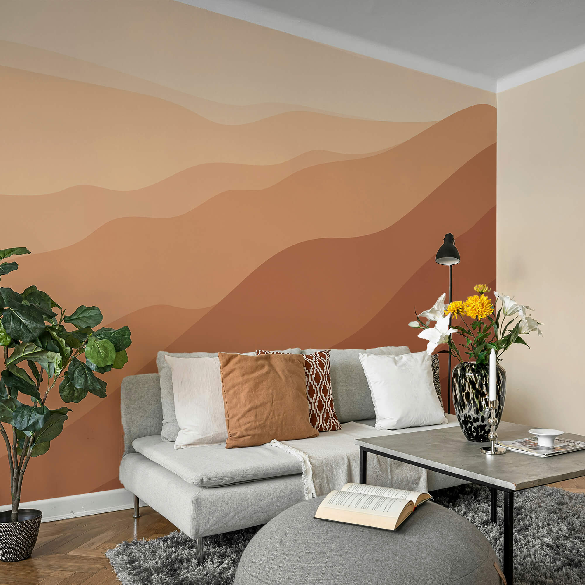 Braune und weiße Sandhügel