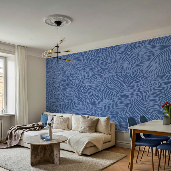 Blaues und weißes Wellenmuster Blaues und weißes Wellenmuster