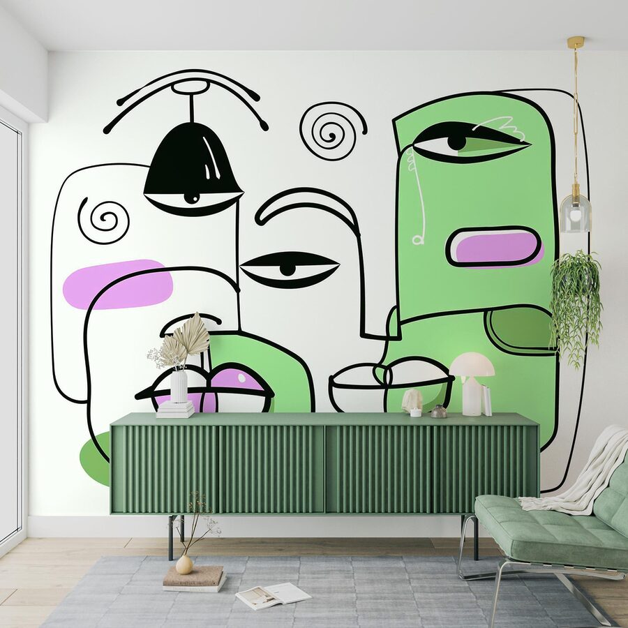 Zeichnen von Gesichtern und Lippen