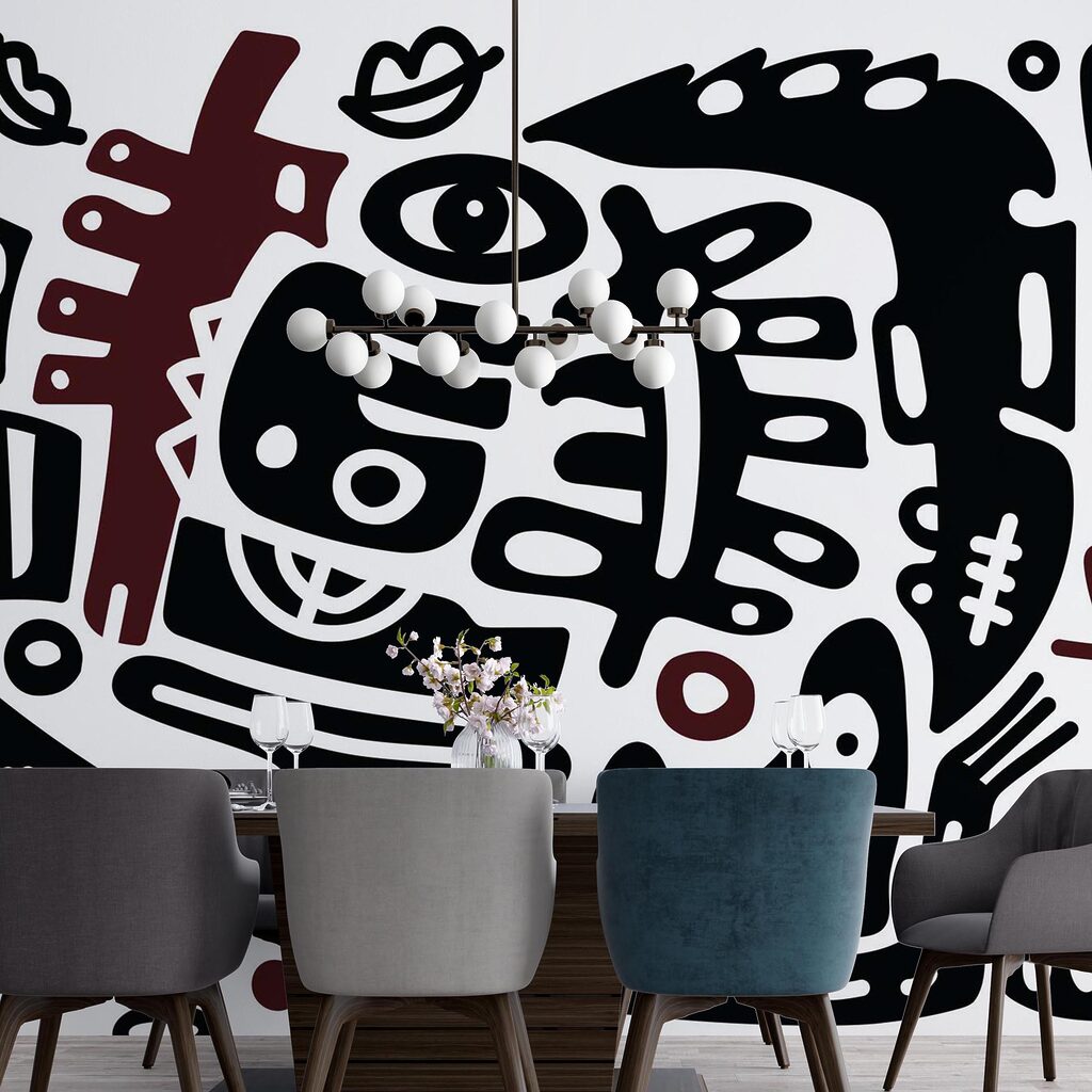 Schwarze und weiße Kunst