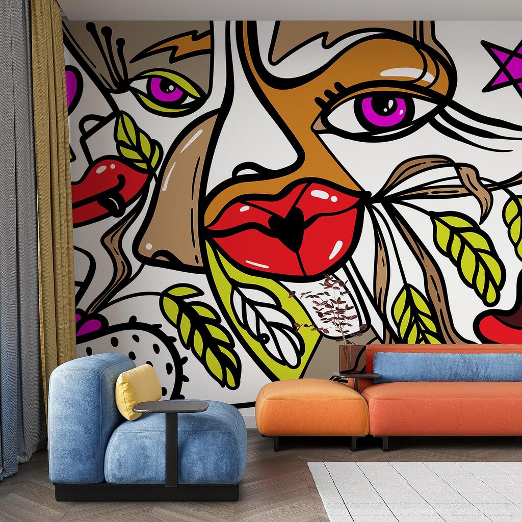 – Lebendiges Gesicht mit auffälligen Mustern